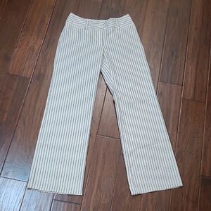 Express Design Studio CORRESPONDENT Cream & Brown Striped Trousers size 0